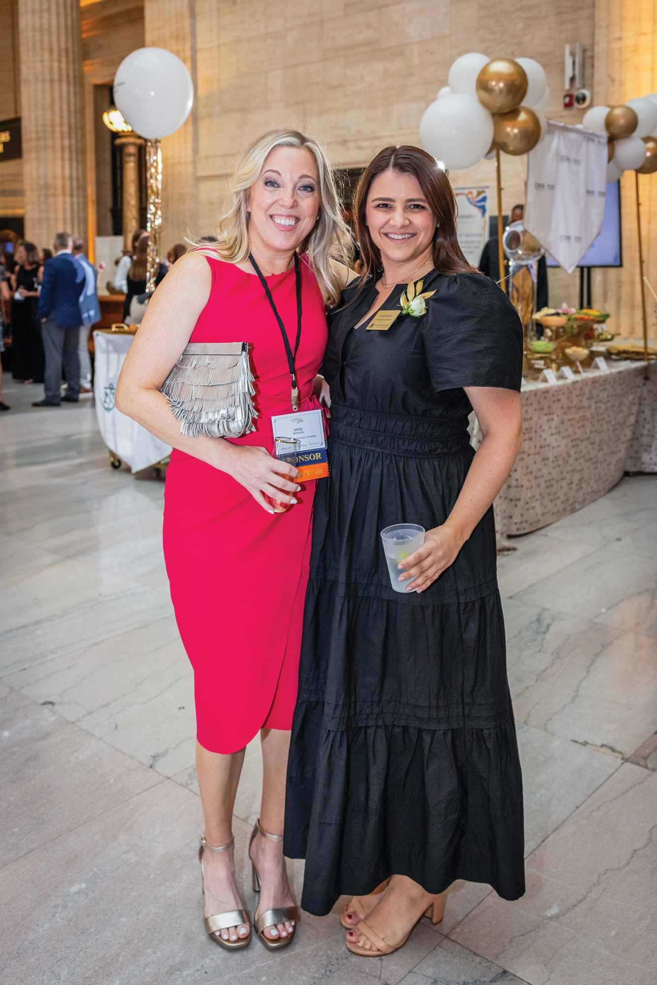 goldie gala 2024 shero award winner molly mcshane with goldie alumna sue taghabon